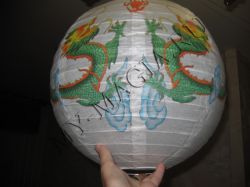 Китайский фонарь с Драконами из рисовой бумаги