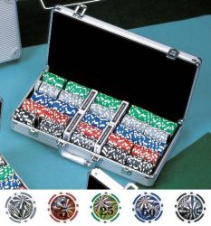 Набор для покера в алюм. кейсе (500 фишек 11, 5 гр, 2 колоды карт, 5 костей, фишки: Дилера, Малого и Большого Блаинда)