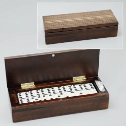 Набор из 2 игр (домино, крибидж) в деревянном кейсе