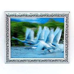 Картина голографическая "Лебеди"