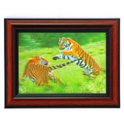 Картина голографическая "Тигры"